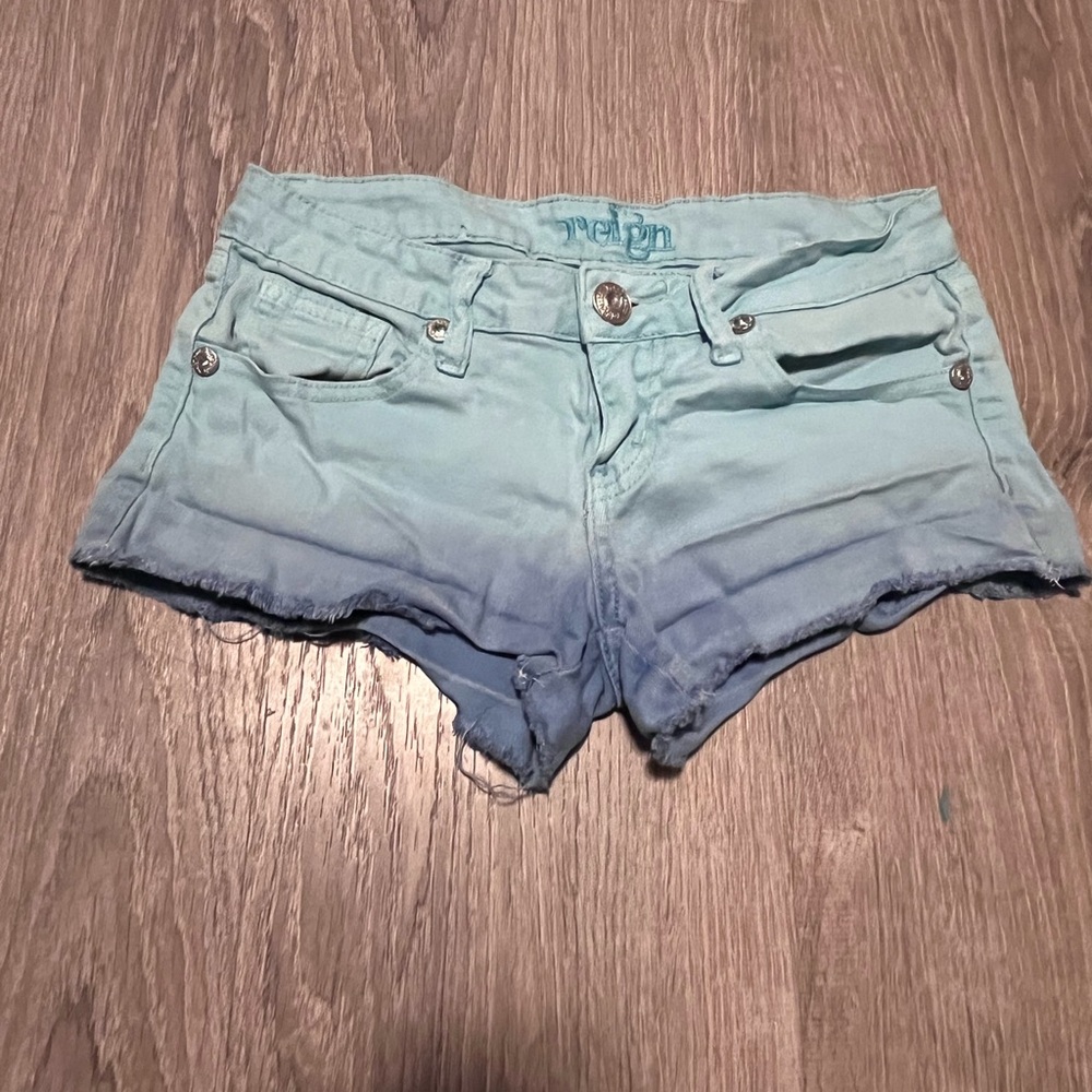 Reign Light Blue Ombre Jean Shorts
